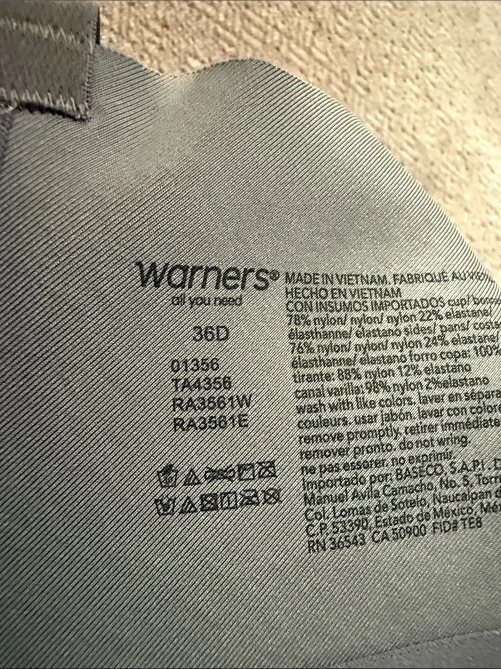 Warner’s 36D Forest Green Bra RA3681W